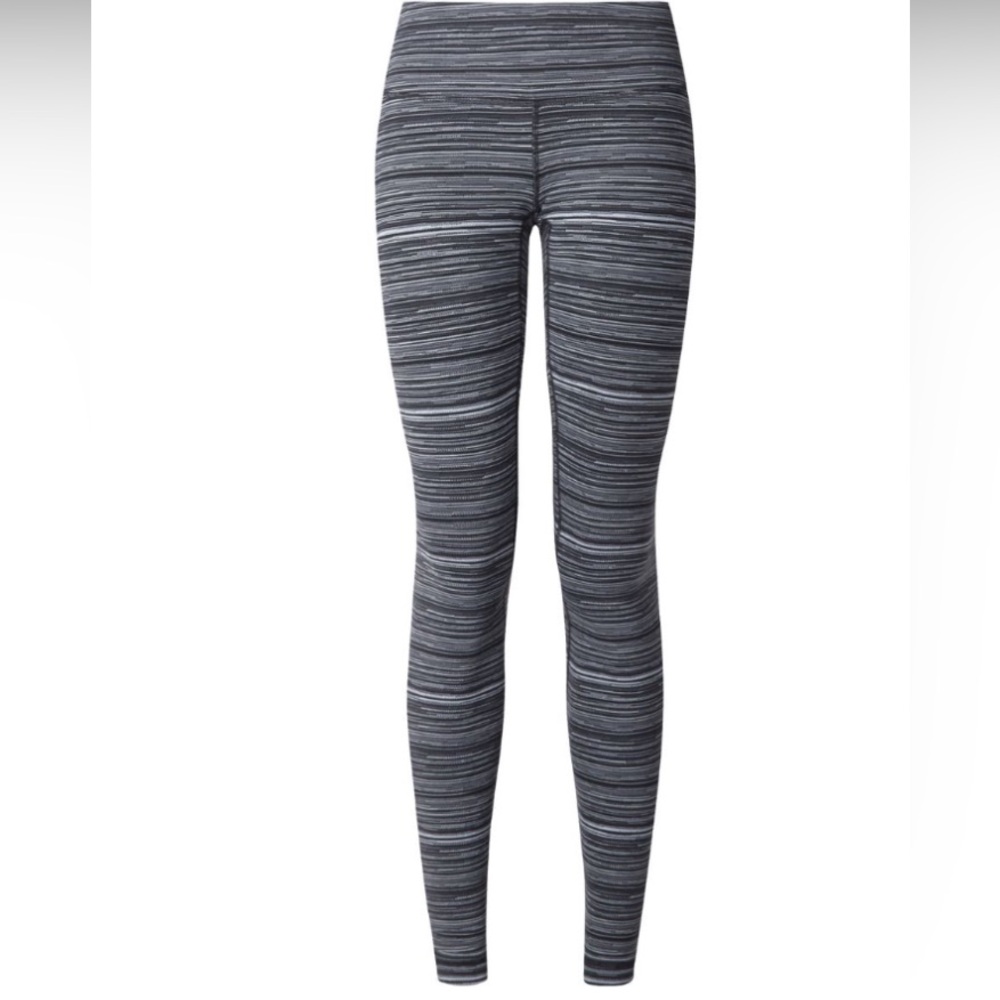 OG Wunder Under III Lulu Lemon Leggings | Cyber Stripe Deep Coal Black